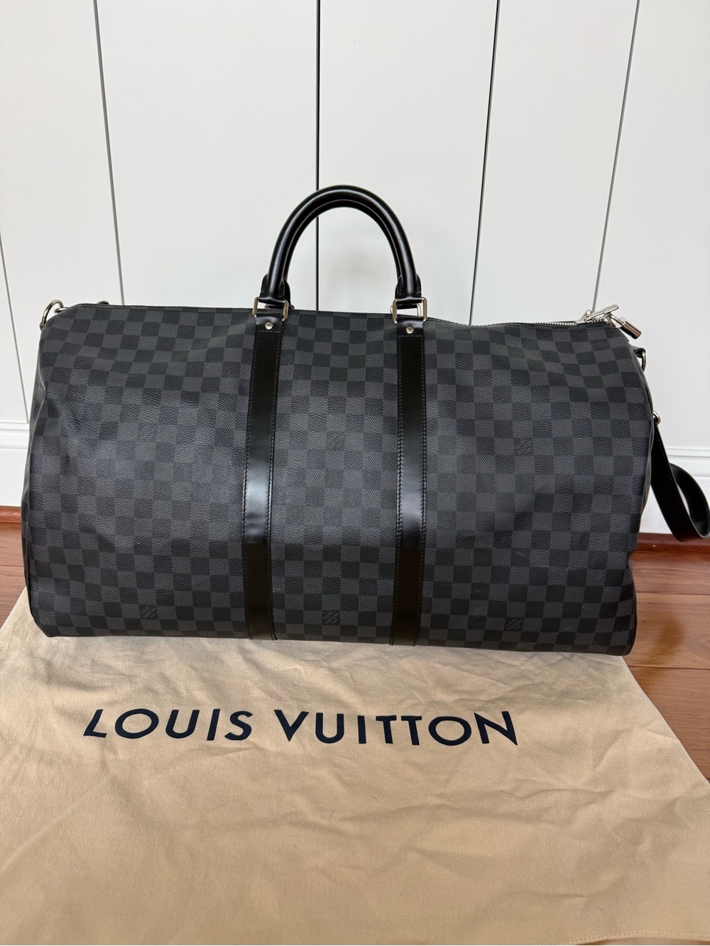 Louis Vuitton Black Damier Graphite Duffel Bag